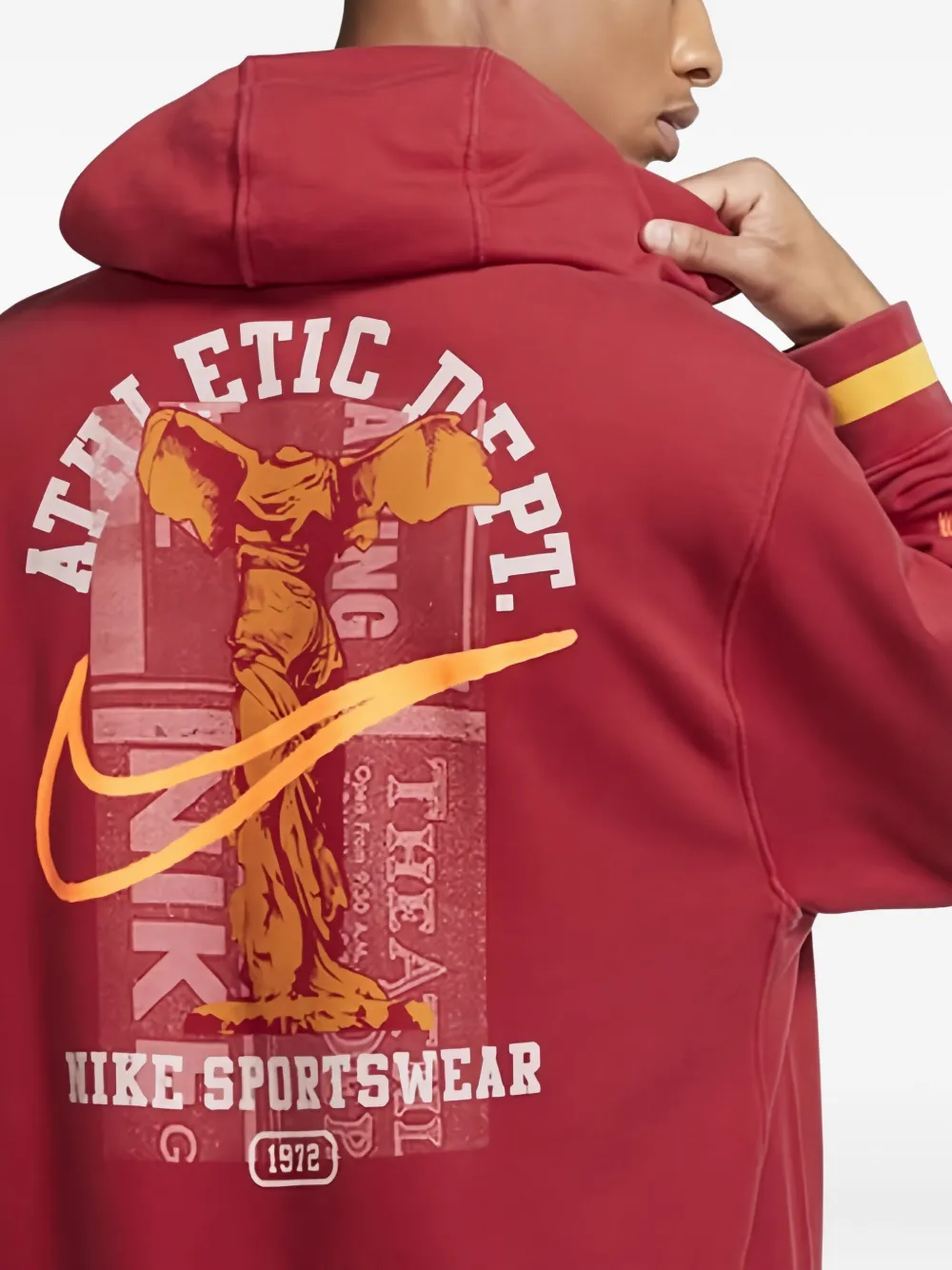 Nike Club Fleece Hoodie In Red