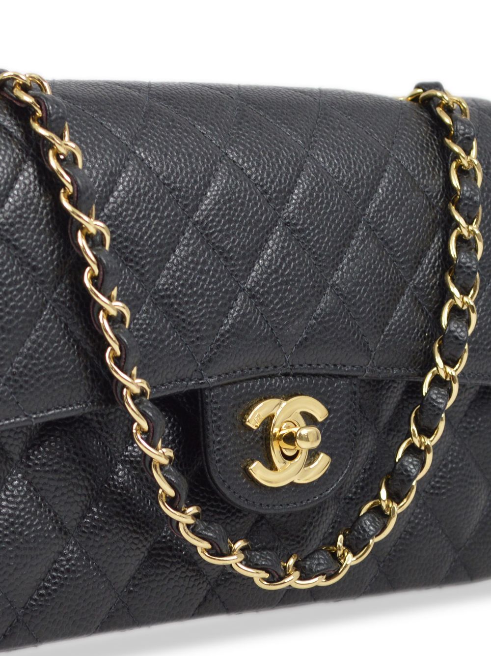 Pre-owned Chanel Double Flap 小号单肩包（2002年典藏款） In Black