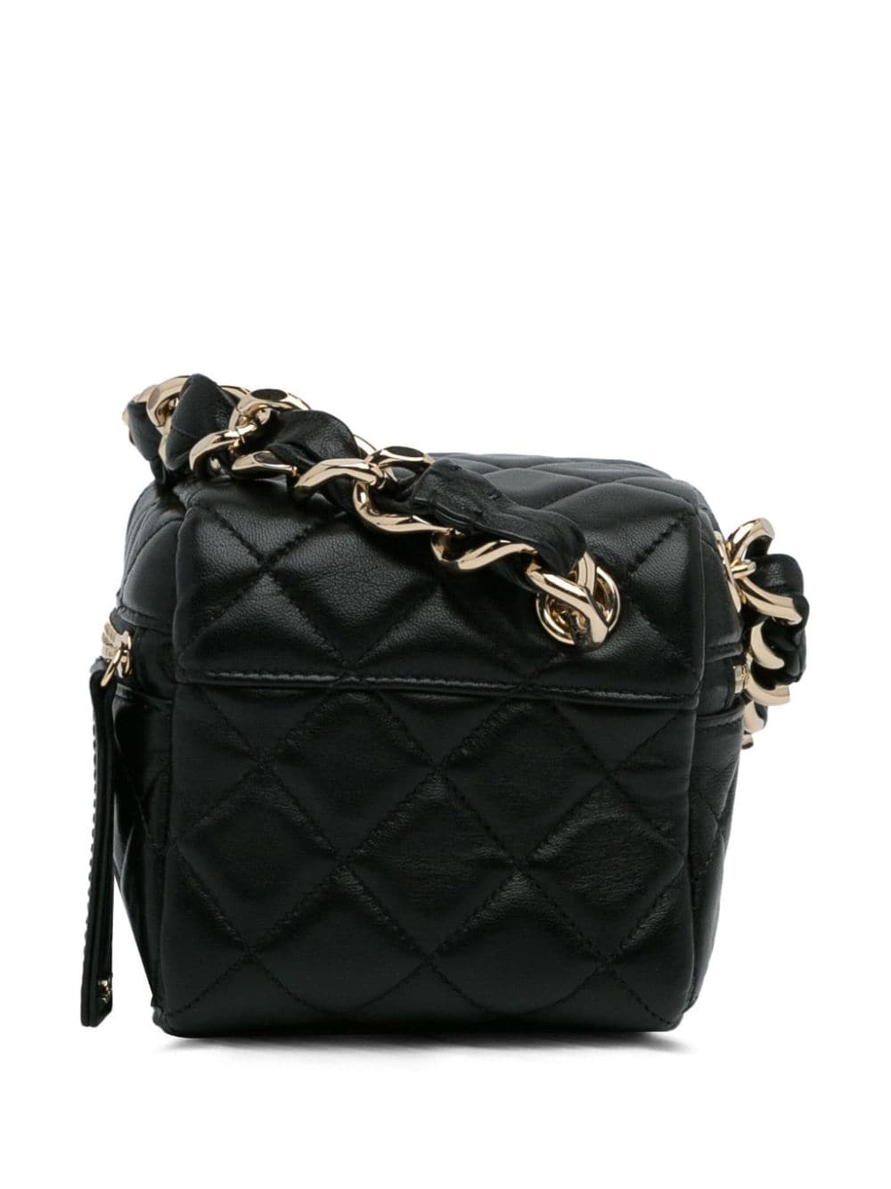 CHANEL Pre-Owned 2021 diamond-quilted Vanity handbag - Zwart