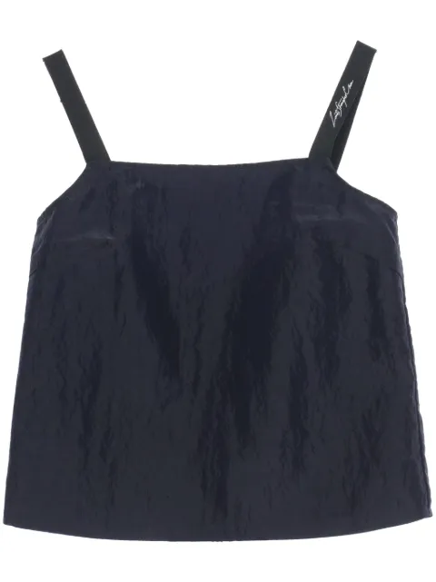 Louis Shengtao Chen logo印花褶皱感坦克背心