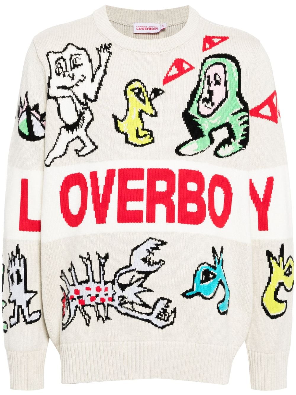 Charles Jeffrey Loverboy Loverboy Logo Jumper In Multicolor