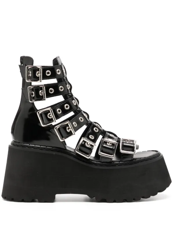 Junya Watanabe Platform Buckled Sandals - Farfetch