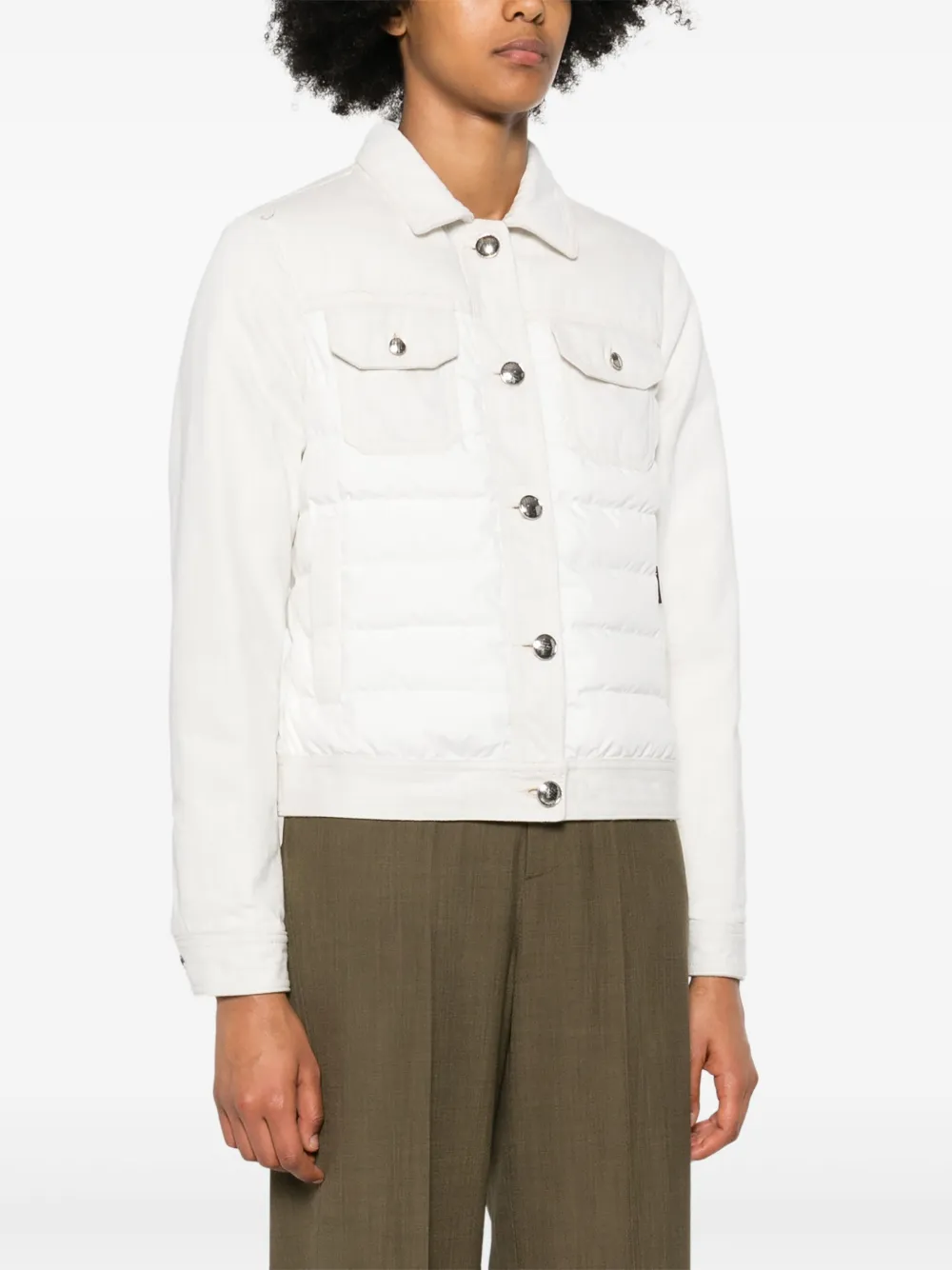 Shop Moorer Petunia Padded Jacket In Neutrals