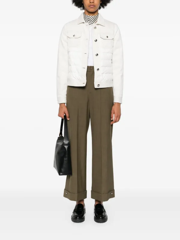 【送料&関税込】Moorer Petunia Padded Front Panel Jacket Moorer Petunia Padded Jacket | Neutrals | FARFETCH