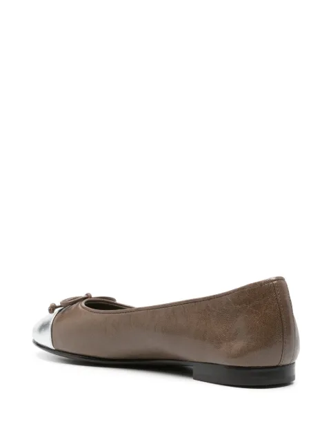 Tory Burch bow-detail leather ballerina shoes 159350020 - 2
