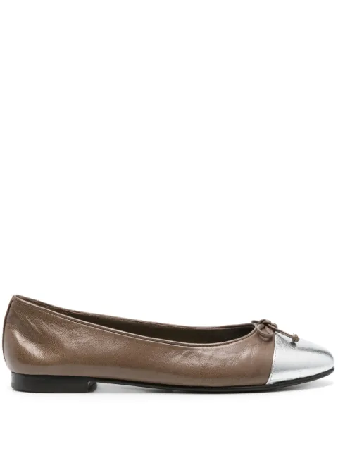 Tory Burch bow-detail leather ballerina shoes 159350020 - 0