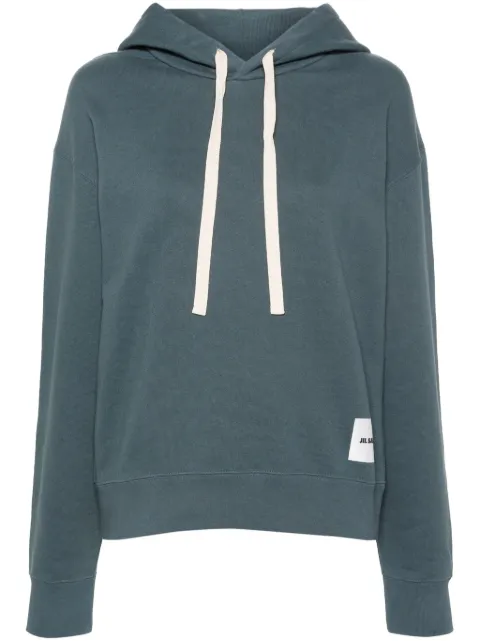 Jil Sander  appliqué-logo cotton hoodie