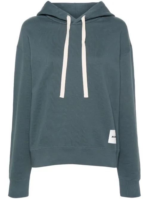 Hoodie en coton à logo appliqué - Jil Sander - Modalova