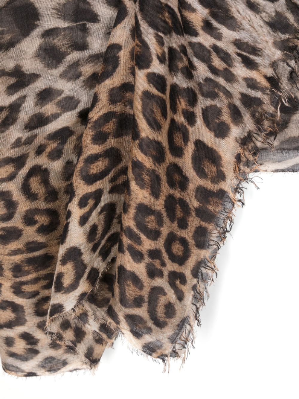 Faliero Sarti Tigrotta sjaal met luipaardprint Bruin