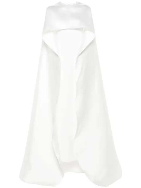 Solace London cape-layer maxi dress