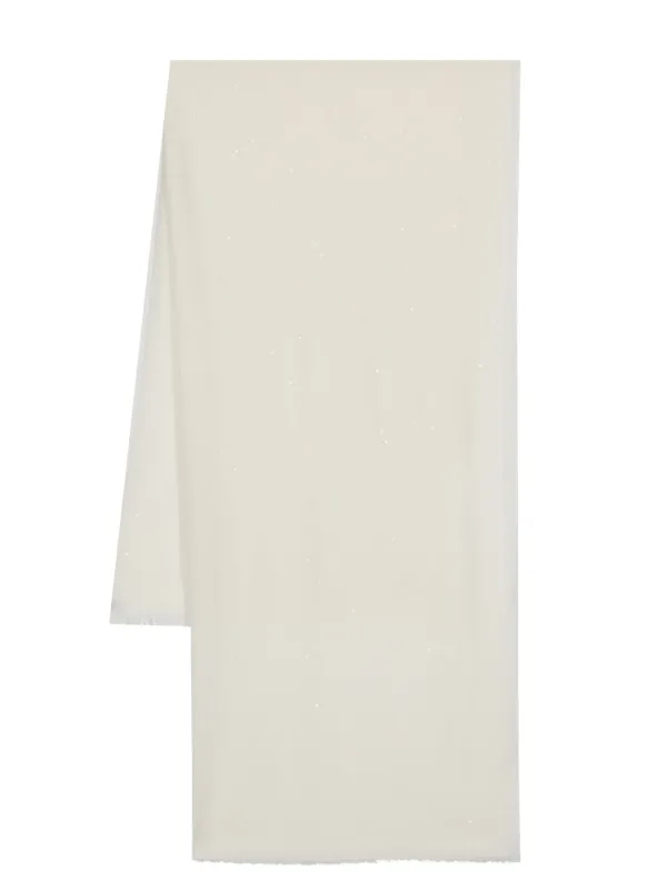 送料関税込【FALIERO SARTI】スパンコール スカーフ Faliero Sarti スパンコール フレイド スカーフ | ホワイト