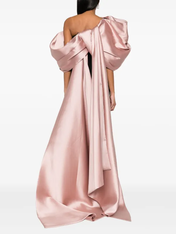 Solace London Raye オフショルダーマキシドレス | ブラック | FARFETCH JP