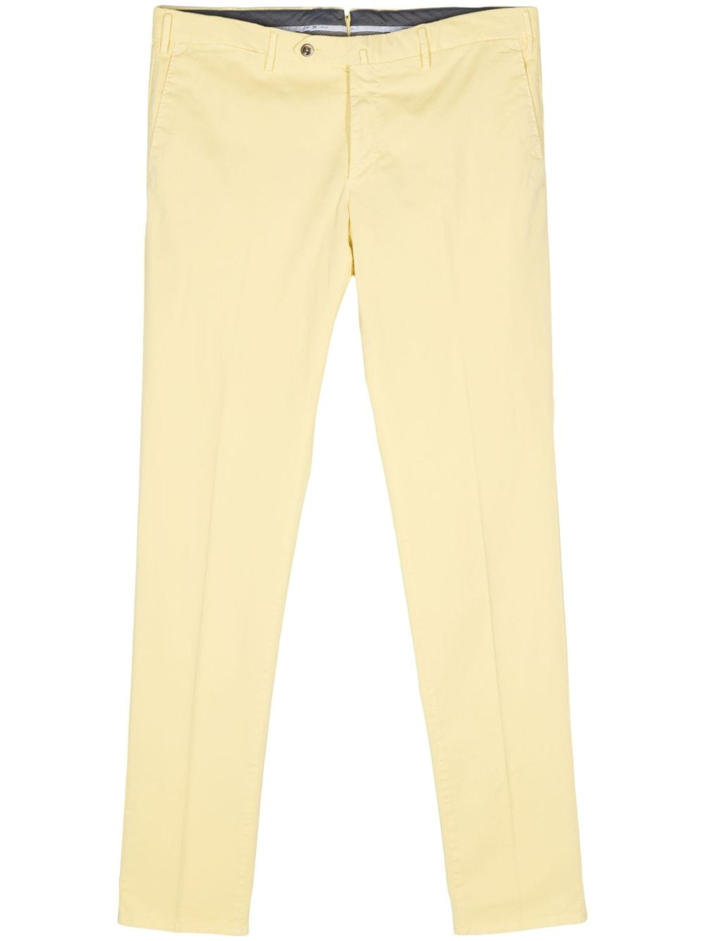 Pt Torino Mid-rise Slim-cut Chinos In Yellow