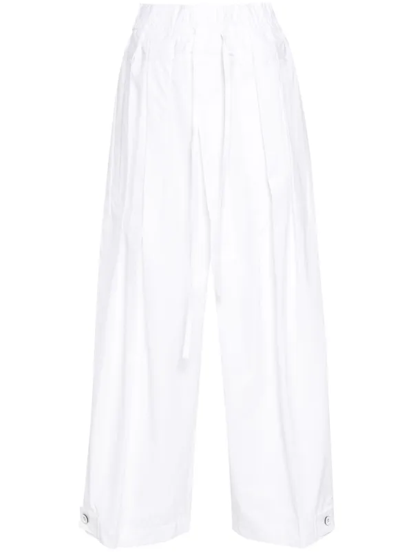 【関税&送料込】Jil Sander White Cotton Pant Jil Sander Poplin Cotton Trousers | White | FARFETCH