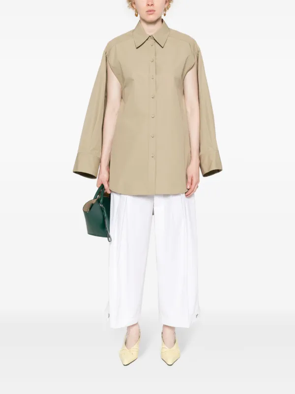 Jil Sander Poplin Cotton Trousers | White | FARFETCH
