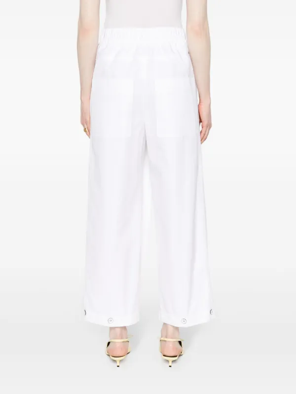 【関税&送料込】Jil Sander White Cotton Pant Jil Sander Poplin Cotton Trousers | White | FARFETCH