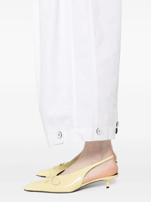 Jil Sander Poplin Cotton Trousers | White | FARFETCH
