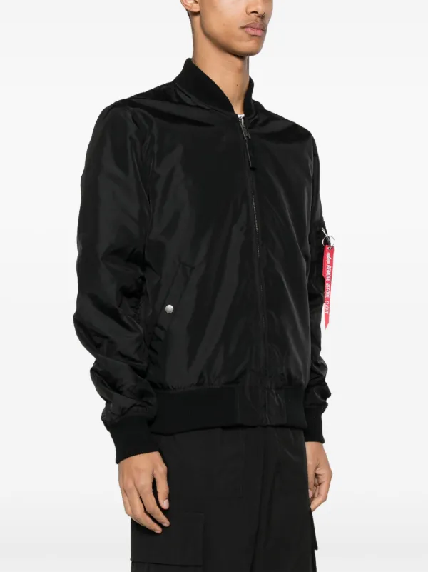 Alpha Industries Jaqueta Bomber Com Zíper | Preto | FARFETCH BR