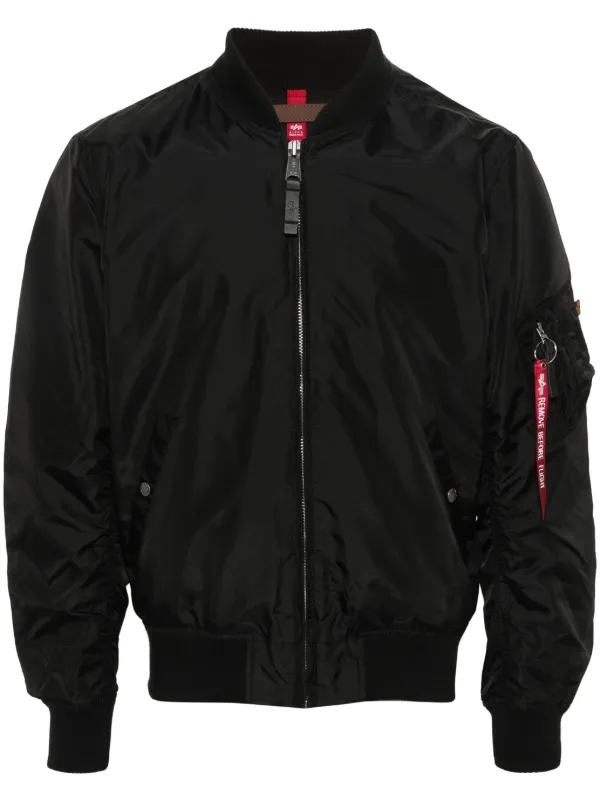 Alpha Industries Jaqueta Bomber Com Zíper | Preto | FARFETCH BR