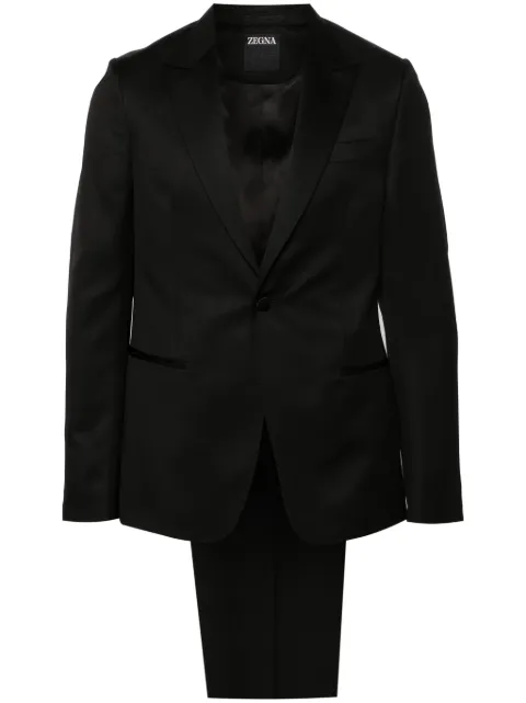 Zegna peak-lapels single-breasted suit 