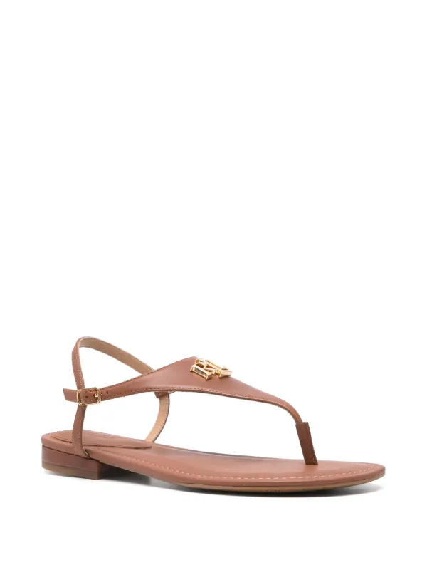 Ralph Lauren★Ellington Flat Sandals Lauren Ralph Lauren Ellington Leather Sandals | Brown | FARFETCH