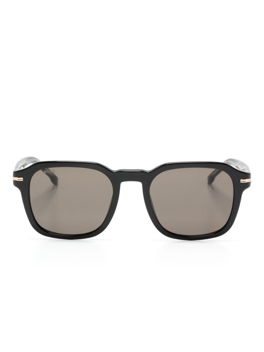 Hugo Boss Square-frame Sunglasses In Schwarz