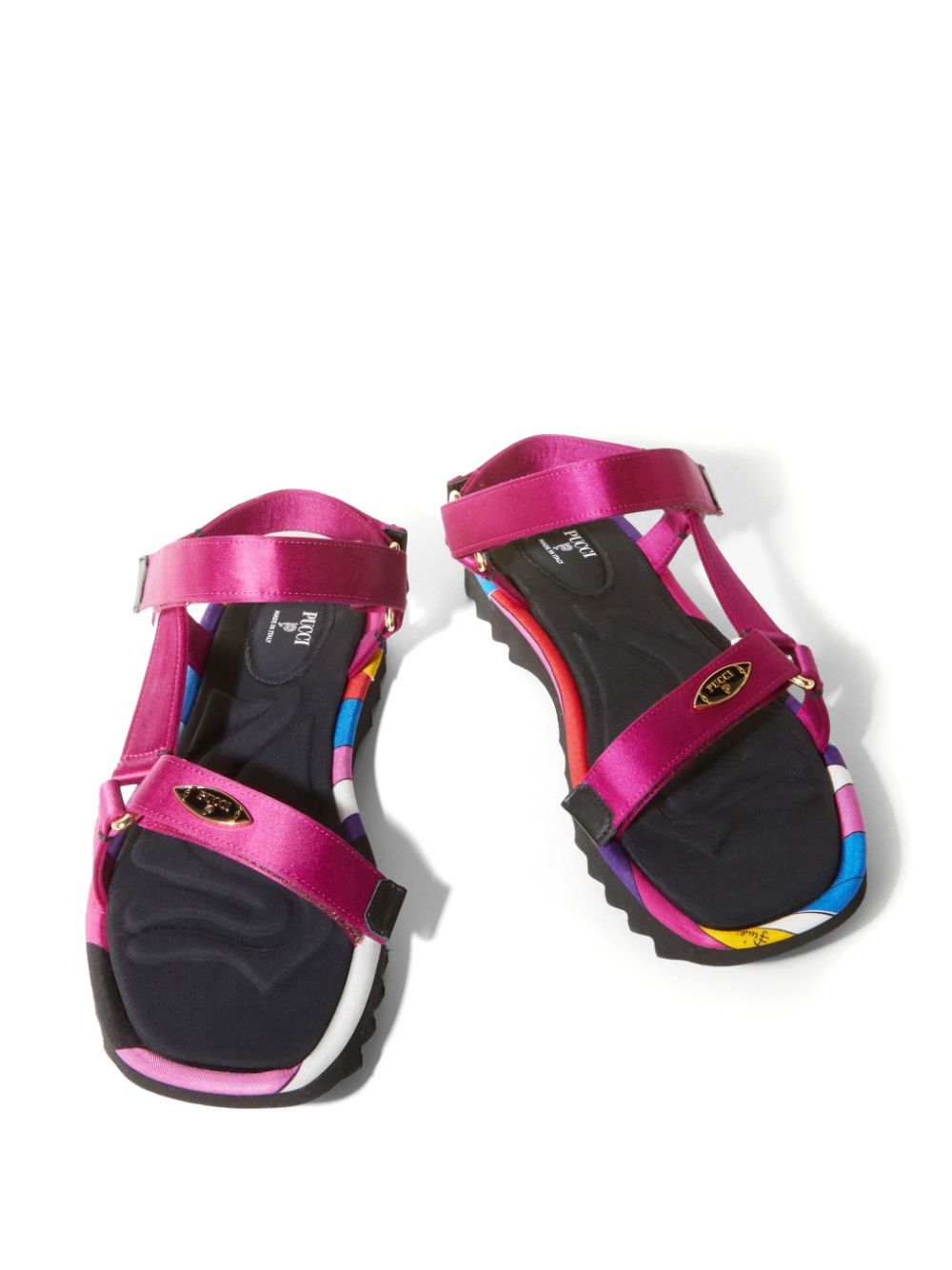 PUCCI Crush sandalen met logoplakkaat Roze