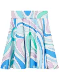 PUCCI Marmo-print A-line miniskirt - Blue