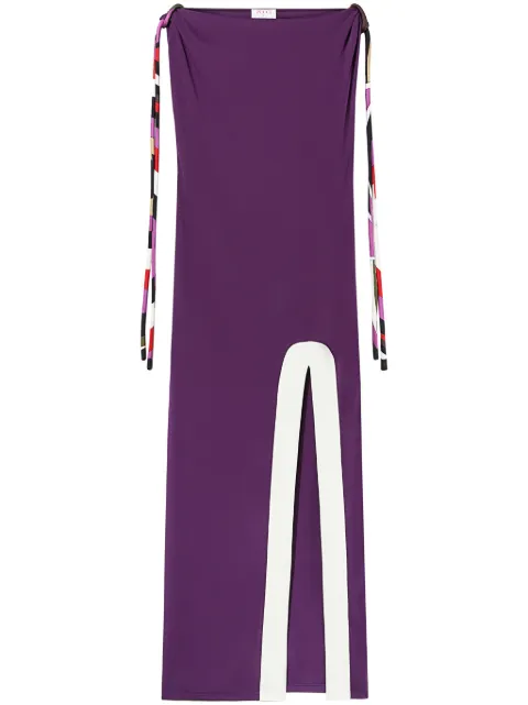 PUCCI vestido largo con ribete Iride