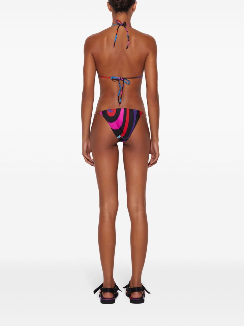 Shop Pucci Marmo-print Bikini Bottoms In 紫色