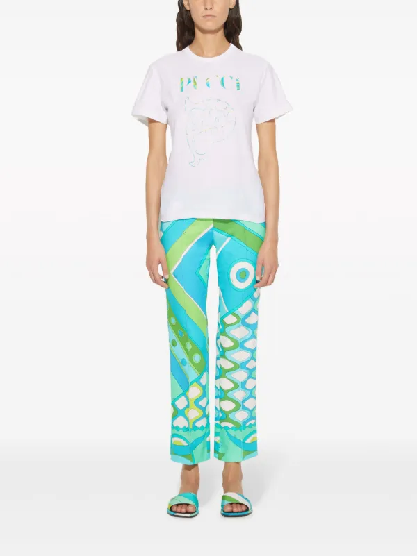 PUCCI logo-print Cotton T-shirt | White | FARFETCH