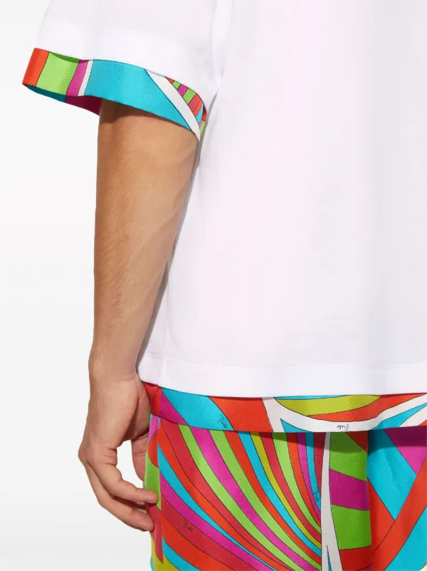 送料込/関税込■PUCCI■Iride ディテールコットンTシャツ PUCCI Iride プリント Tシャツ | ホワイト | FARFETCH JP