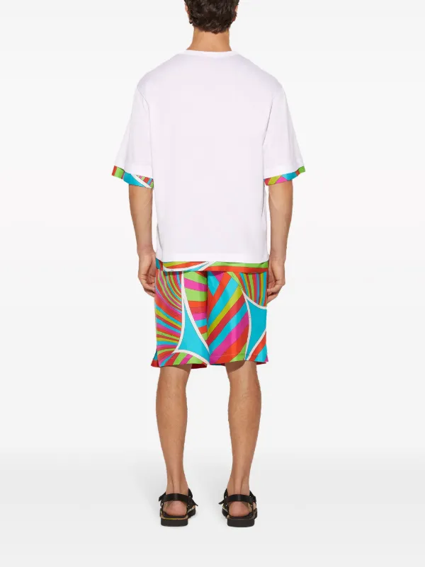 送料関税込み★PUCCI★イリデ・コットン・ジャージーTシャツ PUCCI Iride-print Cotton T-shirt | White | FARFETCH GE