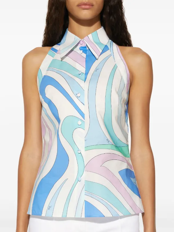 未使用★EMILIO PUCCI タンクトップ S Pucci Printed tank top Emilio Pucci