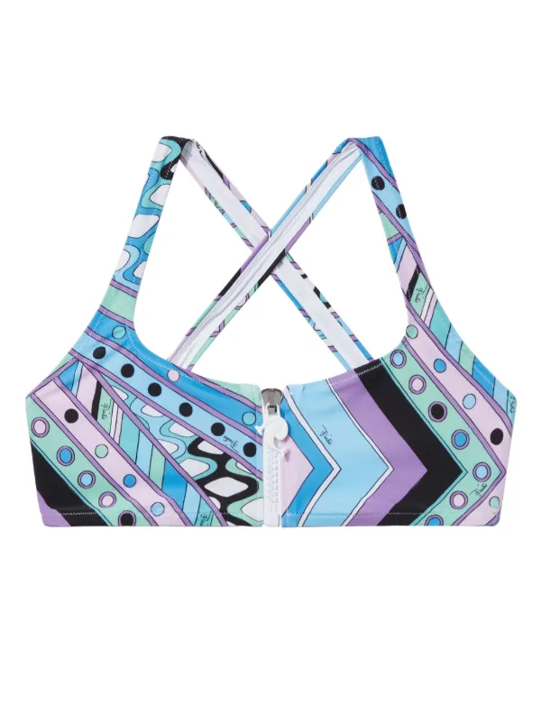 【さり気なく差がつく!】PUCCI Vivara ビキニトップ&ボトム PUCCI Vivara ビキニトップ | ブルー | FARFETCH JP