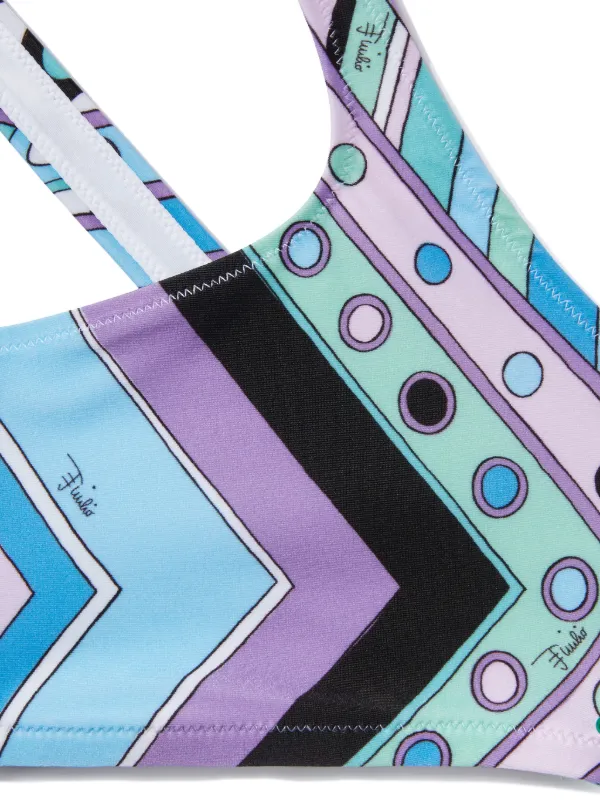 【さり気なく差がつく！】PUCCI Vivara ビキニトップ&ボトム PUCCI Vivara ビキニトップ | ブルー | FARFETCH JP