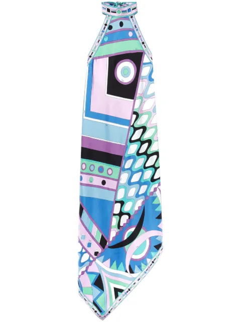 PUCCI Vivara-print halterneck silk dress