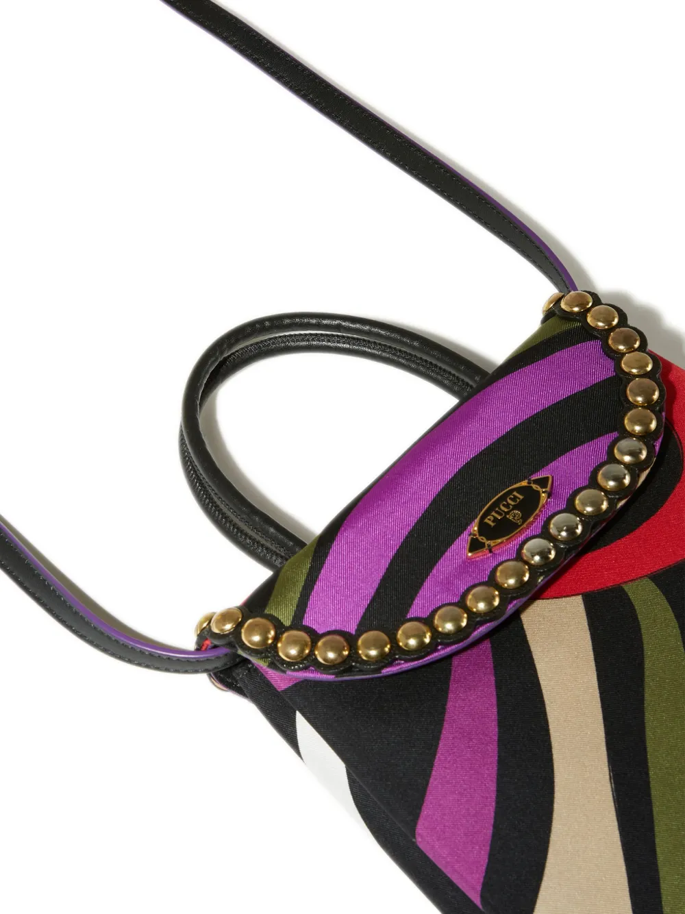 Pucci Sparkles Shoulder Bag In Black