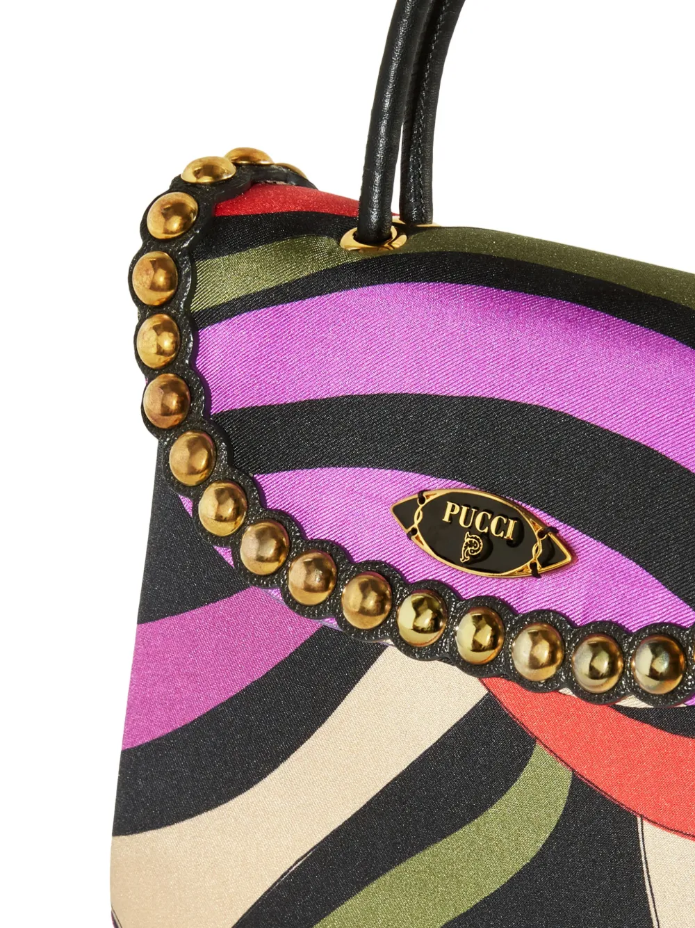 Pucci Sparkles Shoulder Bag In Black