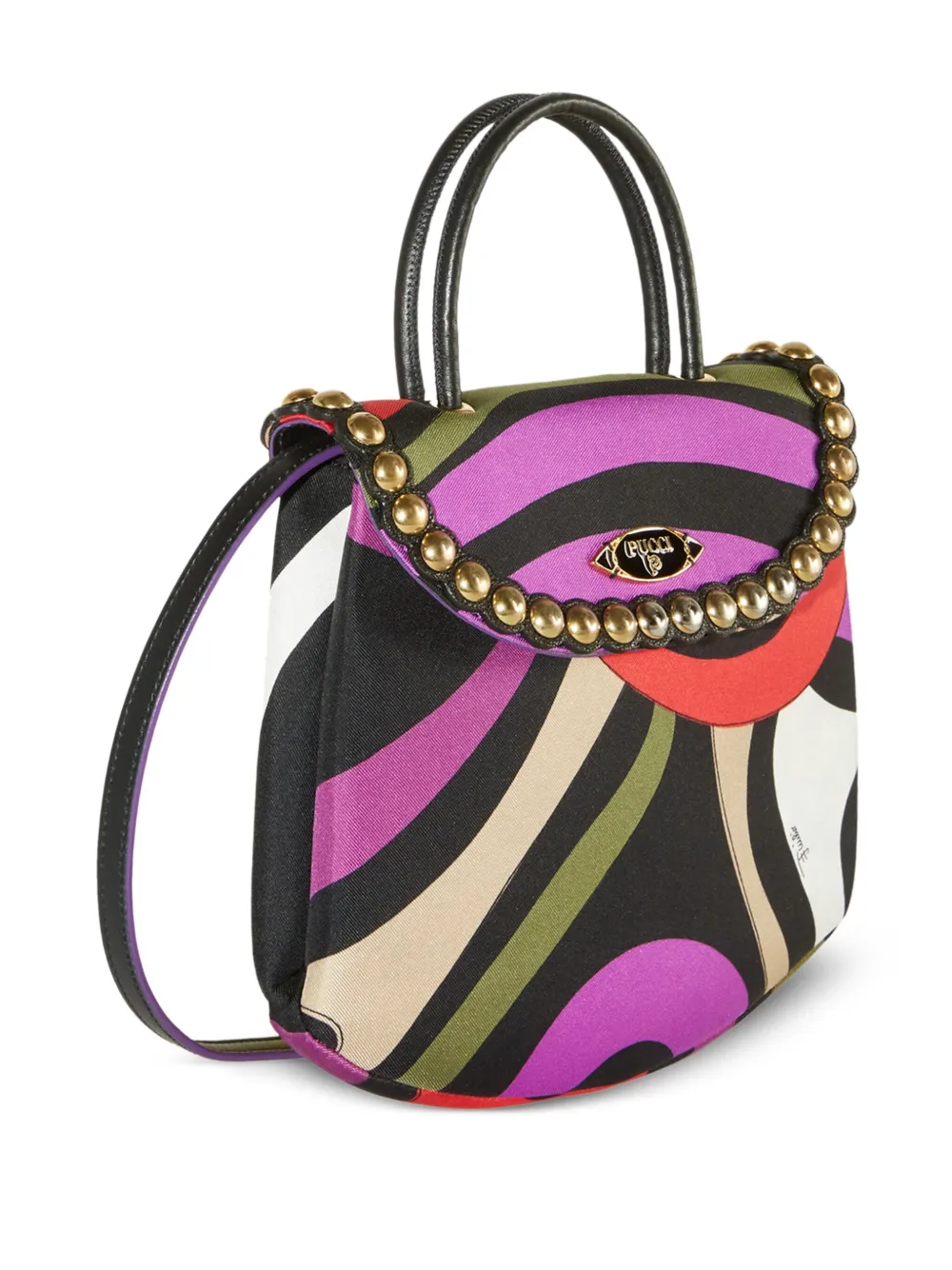 Pucci Sparkles Shoulder Bag In Black