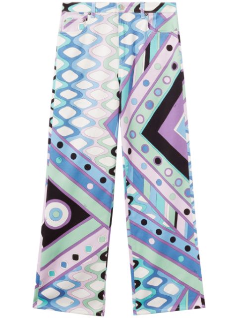 PUCCI Vivara-print wide-leg trousers