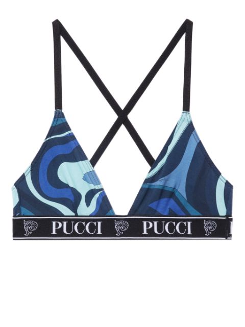 PUCCI logo-print cotton bra (set of three)