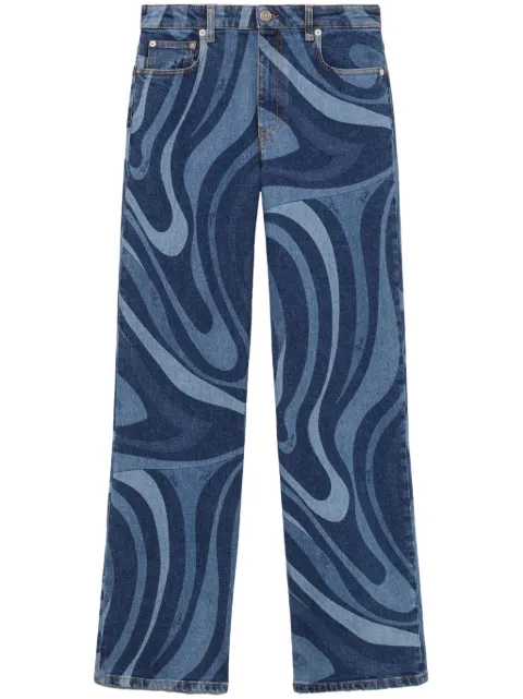 PUCCI Marmo-print straight-leg jeans