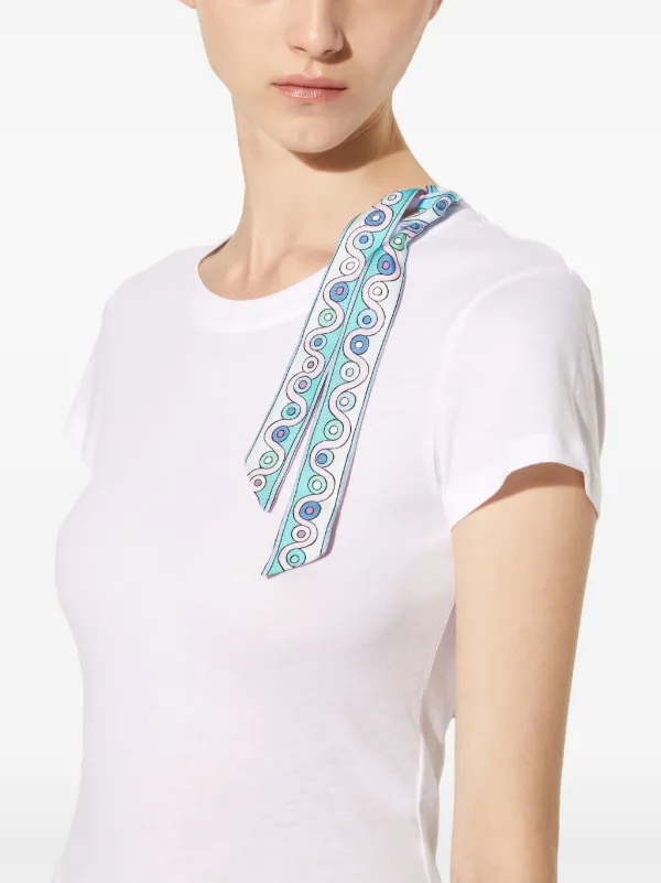 PUCCI Iride-print Cotton T-shirt | White | FARFETCH AZ