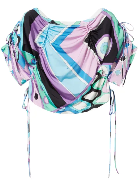 PUCCI Vivara-print cropped blouse