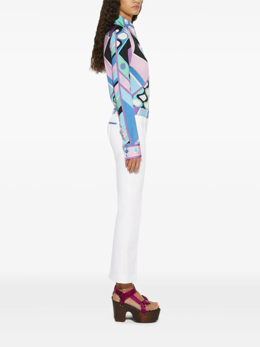 PUCCI Broek met Vivara-print Wit
