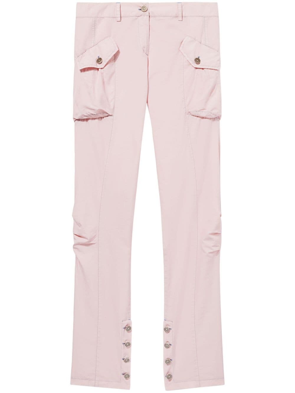 Pucci Toile Cotton-silk Blend Cargo Trousers In Pink