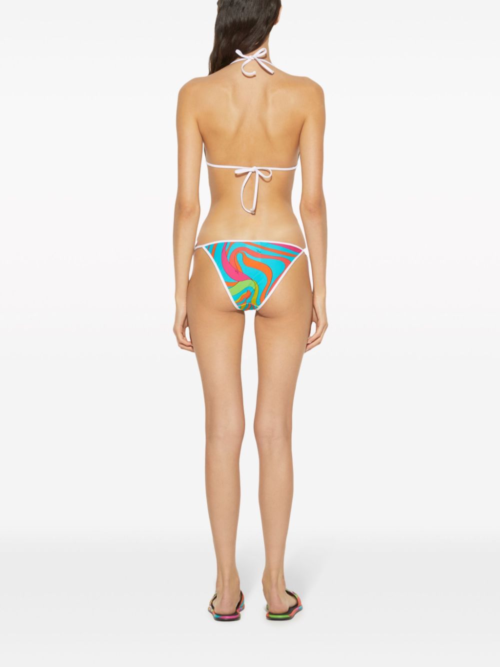 Shop Pucci Marmo-print Bikini Bottoms In White