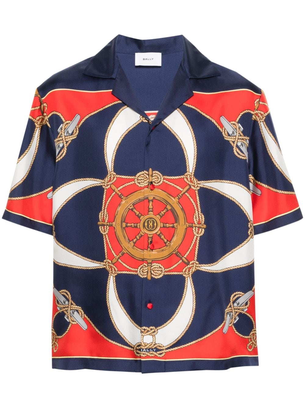 BALLY GRAPHIC-PRINT SILK SHIRT