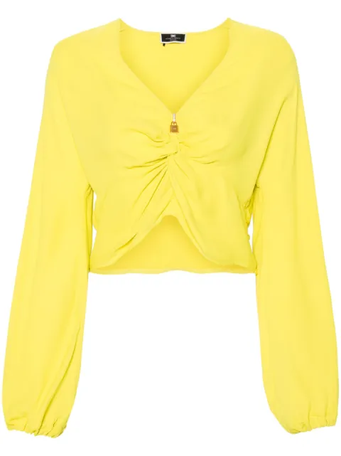 Elisabetta Franchi knot-detail crepe blouse
